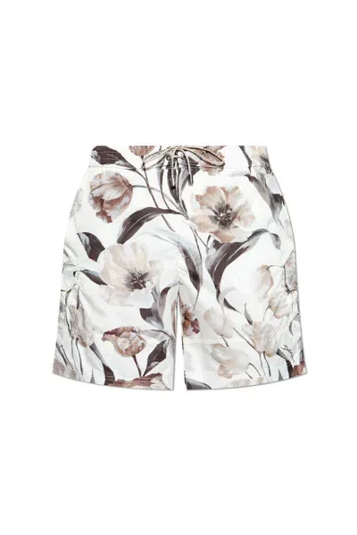 Dolce & Gabbana Floral-print Swim Shorts In Multi