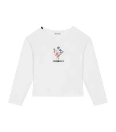 Dolce & Gabbana Kids' Floral T-shirt In White