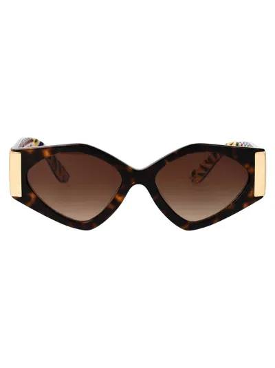 Dolce & Gabbana Geometrical Sunglasses 0 Dg4396 321713 In 321713 Havana On White Barrow