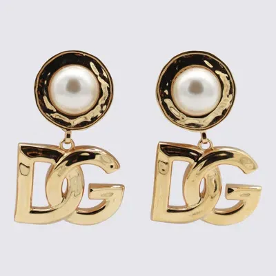 Dolce & Gabbana Gold Tone Metal Earrings In Oro