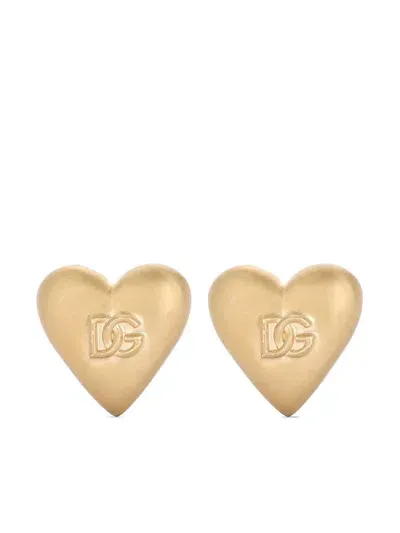 Dolce & Gabbana Heart Clip-on Earrings In Gold