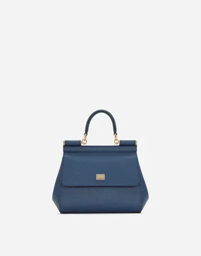 Dolce & Gabbana Henkeltasche Sicily Mittelgross In Blue