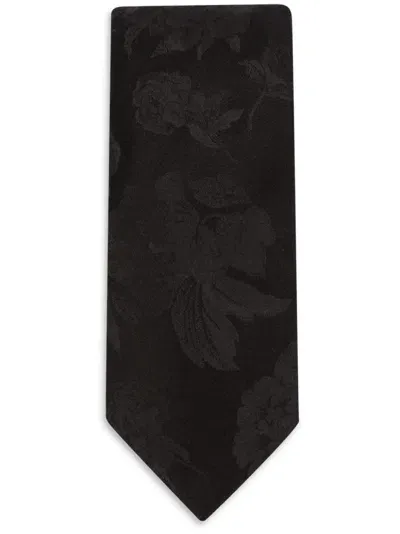 Dolce & Gabbana Jacquard Silk Tie In Black