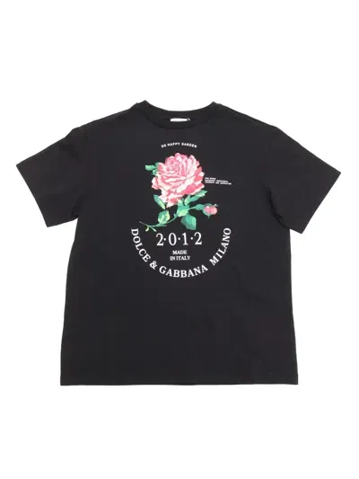 Dolce & Gabbana Junior Kids' T-shirt In Black