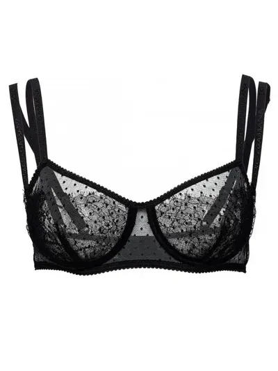 Dolce & Gabbana Lace Balconette Bra In Black