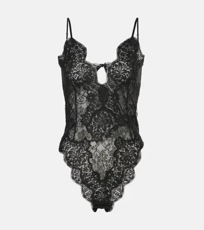 Dolce & Gabbana Lace Bodysuit In Black