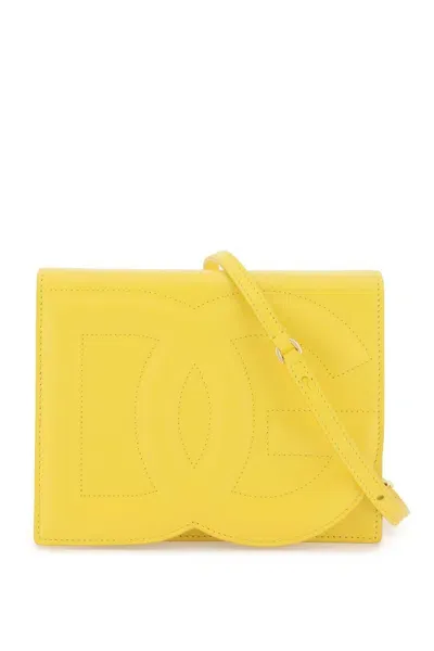 Dolce & Gabbana Leather Crossbody Bag In Giallo