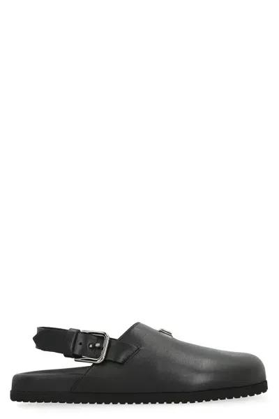 Dolce & Gabbana Leather Flat In Black