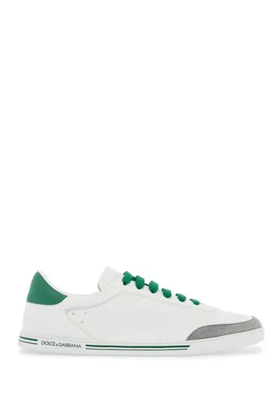 Dolce & Gabbana Leather Saint Tropez Sneakers In In White