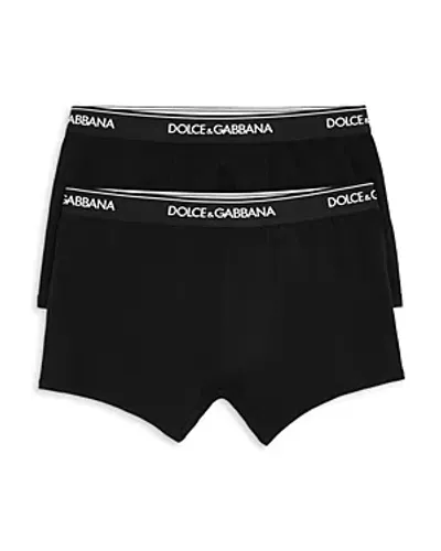 Dolce & Gabbana Logo Boxer Briefs, Pack Of 2 In Black