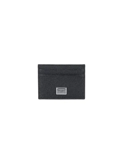 Dolce & Gabbana Logo Card Holder In Nero