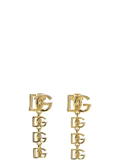 Dolce & Gabbana Logo Earrings In Golden