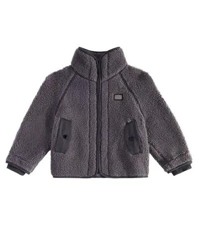 Dolce & Gabbana Kids' Logo Jacket In Grey