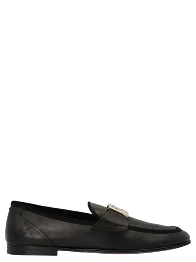 Dolce & Gabbana Logo Loafers Black