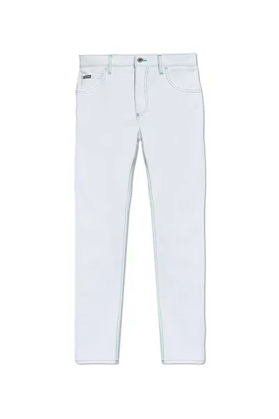 Dolce & Gabbana Logo Plaque Jeans In White