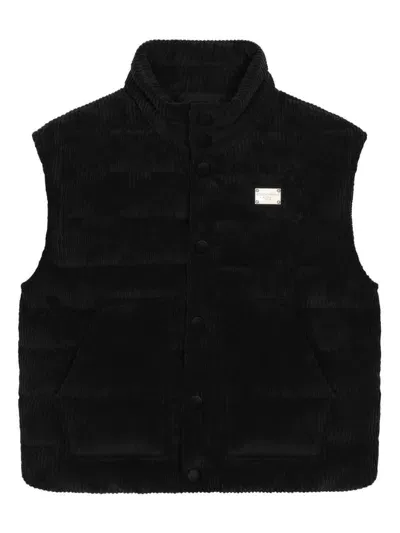 Dolce & Gabbana Kids' Logo-plaque Vest In Black