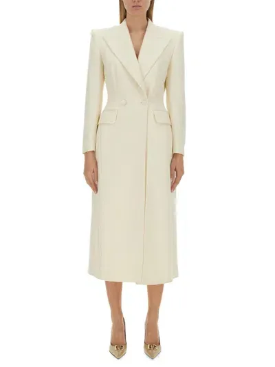 Dolce & Gabbana Long Double-breasted Coat In White