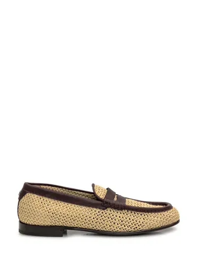 Dolce & Gabbana Macramé Slipper In Beige