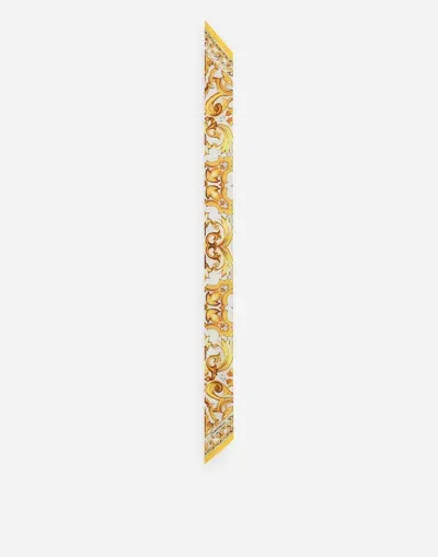 Dolce & Gabbana Majolica-print Silk Twill Headscarf (6x100)