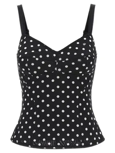 Dolce & Gabbana Mambo Bustier Top In Black