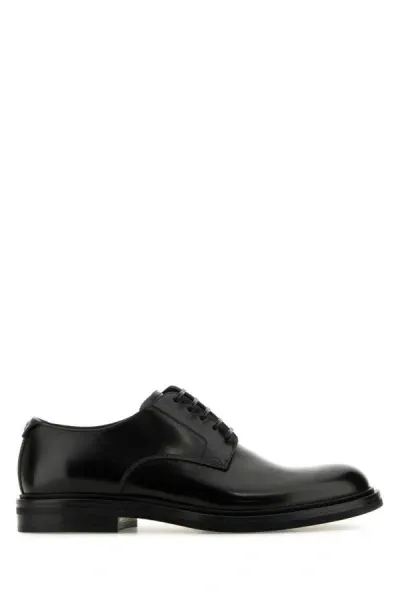 Dolce & Gabbana Black Leather Lace-up Shoes