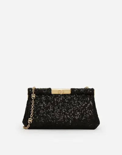 Dolce & Gabbana Medium Marlene Shoulder Bag In Black