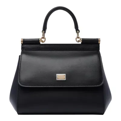 Dolce & Gabbana Medium Sicily Handbag In Black