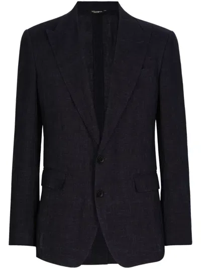 Dolce & Gabbana Sicilia Peak-lapels Blazer In Blue