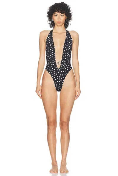 Dolce & Gabbana One Piece Swimsuit In Bianco & Nero