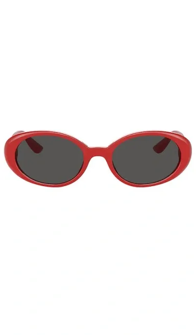 Dolce & Gabbana Re-edition Dna Oval-frame Sunglasses In Red