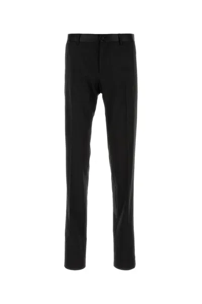 Dolce & Gabbana Man Black Stretch Wool Blend Pant