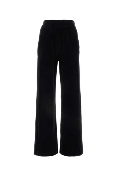 Dolce & Gabbana Stretch Velvet Flared Pants In Black