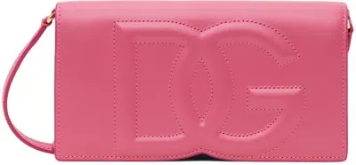 Dolce & Gabbana ピンク Dg ロゴ スマホショルダー In 80441 Glicine