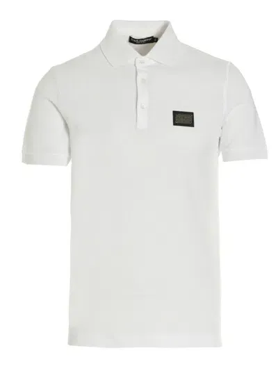 Dolce & Gabbana Polo Dg Essential In White