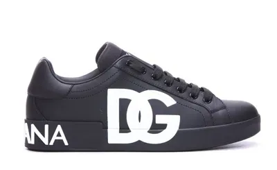 Dolce & Gabbana Portofino Sneakers In Nero