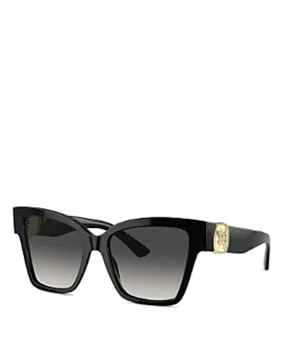 Dolce & Gabbana Precious Story Square Sunglasses, 54mm In Black/gray Gradient