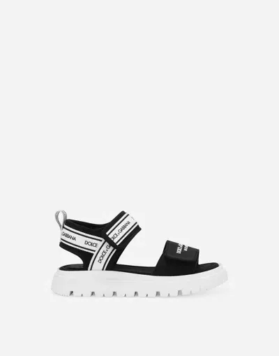 Dolce & Gabbana Kids' Sandals With Dolce&gabbana Logo In Black