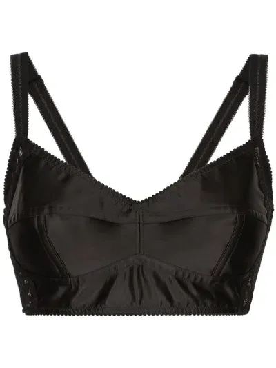 Dolce & Gabbana Satin Bra Top In ブラック