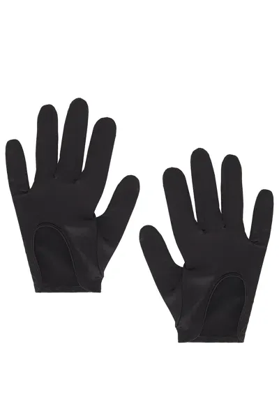 Dolce & Gabbana Satin Gloves In Nero