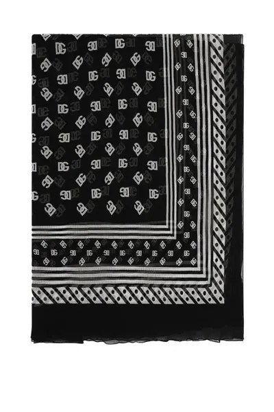 Dolce & Gabbana Scarfs In Dg Bco F.black