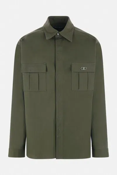 Dolce & Gabbana Shirts In Gray Green