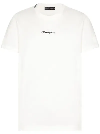 Dolce & Gabbana Logo-print Cotton T-shirt In White