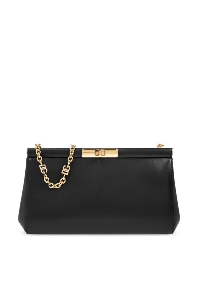 Dolce & Gabbana Shoulder Bag Marlene Medium In Black