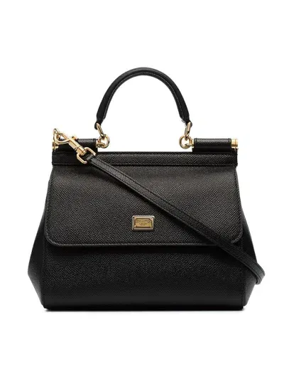 Dolce & Gabbana Mini Sicily Bag In Black