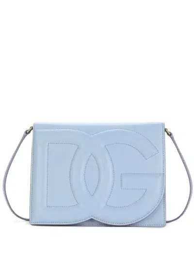 Dolce & Gabbana Shoulder Bag With Dg Logo In Blue