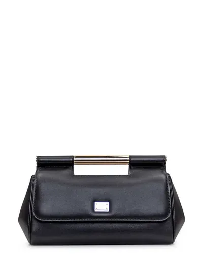 Dolce & Gabbana Sicily Clutch Bag In Black