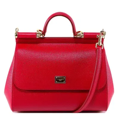 Dolce & Gabbana Sicily Handbag In Red