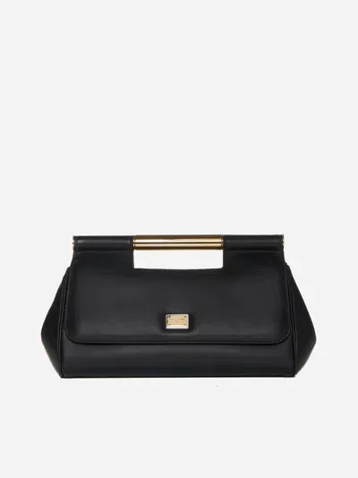 Dolce & Gabbana Medium Sicily Tote Bag In Black