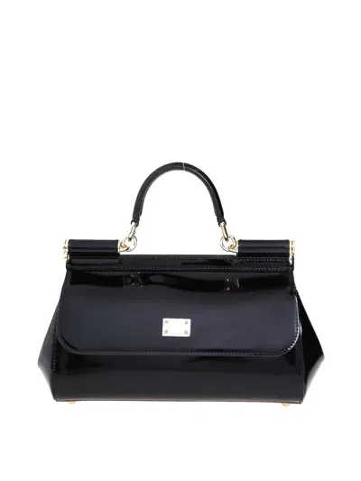 Dolce & Gabbana Sicily Medium Bag In Black