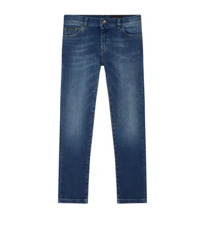 Dolce & Gabbana Kids' Skinny Jeans In Blue